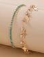 Fashion Gold Alloy Diamond Star Fringe Double Bracelet