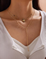 Fashion Gold Alloy Diamond Bee Double Layer Necklace