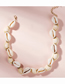 Fashion Gold Irregular Shell Woven Single Layer Necklace