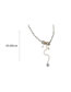 Fashion Necklace--gold Bronze Zirconium Crystal Butterfly Fringe Pearl Necklace