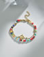 Fashion Gold Alloy Color Beads Color Beads Compass Double Bracelet