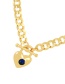 Fashion White Bronze Zircon Bold Chain Ot Buckle Love Pendant Necklace