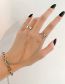Fashion  Alloy Diamond Chain Ring Conjoined Ring Bracelet