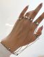 Fashion  Alloy Diamond Chain Ring Conjoined Ring Bracelet