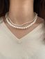 Fashion  Alloy Round Pearl Double Necklace