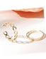 Fashion Gold Alloy Geometry Ring Set