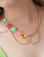 Fashion Color Alloy Colorful Flower Tassel Necklace