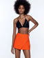 Fashion Black Solid Color Asymmetric Culottes
