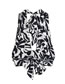 Fashion Black And White Print Printed Lace Sleeveless Top