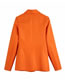 Fashion Orange Solid Color Dress Collar Blazer