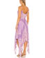 Fashion Purple Printed Irregular Slip Dress