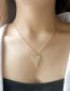 Fashion  Bronze Zirconium Oil Drip Heart Necklace