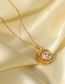 Fashion Gold Stainless Steel Star And Moon Necklace