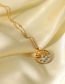 Fashion Gold Stainless Steel Pendant Star Medal Necklace