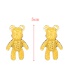 Fashion Yellow Resin Sequins Bear Copper Buckle Non-woven Shoe Buckle