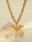 Fashion Gold Stainless Steel O Chain Angel Love Necklace