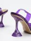 Fashion Purple Diamond-studded Sheer Pointed-toe Sandals
