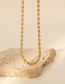 Fashion Gold Stainless Steel Oval Bead Necklace