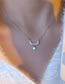 Fashion Silver Bronze Diamond Moonlight Wings Necklace