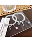 Fashion Pink Frosted Glass Beaded Star Key Bracelet