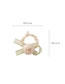 Fashion B Apricot Flowers Organza Bow Floral Pleated Hair Tie