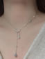 Fashion Silver Brass Diamond Star Moon Pearl Necklace