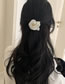 Fashion C Spring Clip Fabric Flower Pleated Hair Clip