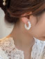 Fashion White Shaped Pearl C-shaped Earrings