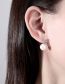 Fashion Silver Color Copper Zirconium Pearl Stud Earrings
