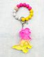 Fashion Duckling Silicone Beaded Press Duckling Ring Keychain