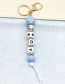 Fashion Silicone Bead Letter Mama (1#) Silicone Beaded Alphabet Beads Keychain