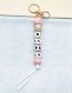 Fashion Silicone Bead Letter Mama (4#) Silicone Beaded Alphabet Beads Keychain