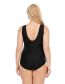 Fashion Black Polyester Cutout One Piece Swimsuit