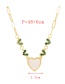 Fashion White Bronze Zircon Shell Heart Pendant Necklace
