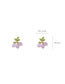 Fashion Purple Resin Geometric Grape Stud Earrings