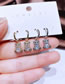 Fashion Silver Copper Inlaid Zirconium Bear Earrings