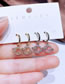 Fashion Gold Copper Inlaid Zirconium Planet Earrings