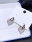 Fashion Silver Copper Inlaid Zirconium Heart Earrings