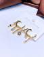 Fashion Gold Bronze Zirconium Popsicle Lettering Sunglass Earring Set
