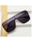 Fashion Yellow One Piece Large Frame Square Sunglasses