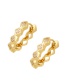 Fashion Gold Brass Set Zircon Diamond Earrings