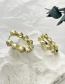 Fashion Gold Brass Set Zircon Diamond Earrings