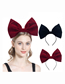 Fashion Red Solid Color Velvet Large Bow Headband