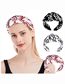 Fashion White Fabric Print Knotted Wide-brimmed Headband