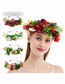 Fashion 1 Fuchsia Imitation Fabric Flower Wreath