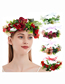 Fashion 1 Fuchsia Imitation Fabric Flower Wreath