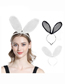 Fashion White Polka Dot Lace Rabbit Ear Headband