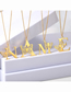 Fashion Gold Color Z Titanium Steel Hollow Butterfly 26 Letter Necklace