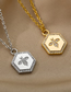 Fashion Gold Coloren 3 Bronze Zirconium Spider Polygon Necklace