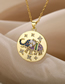 Fashion Elephant Bronze Zirconium Elephant Circle Necklace